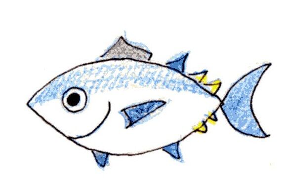 ツナカンイラスト(マグロ君)001
