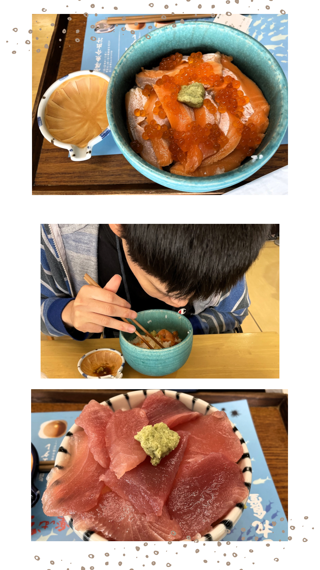 3枚の写真コラージュ、あなたのストーリー